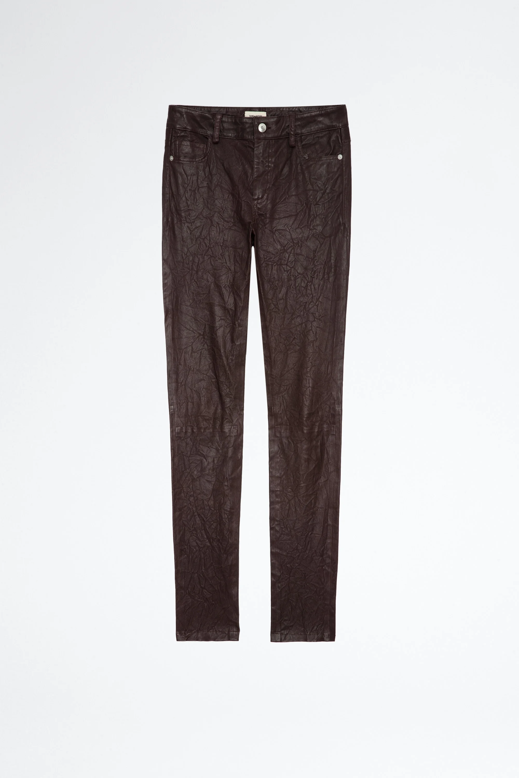 Phlame Crinkled Leather Pants - 1
