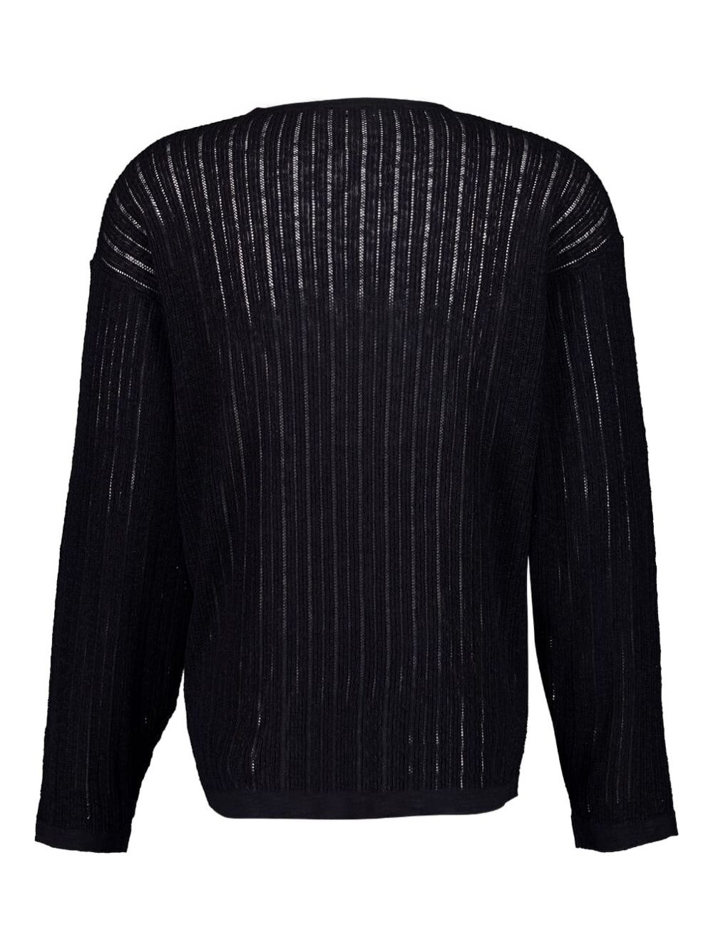 pointelle knit sweater - 2