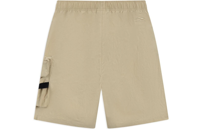 Li-Ning Li-Ning Counterflow Embroidery Logo Cargo Shorts 'Khaki' AKSSA37-3 outlook