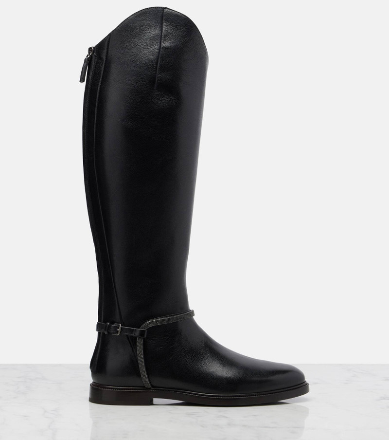 Monili leather knee-high boots 4