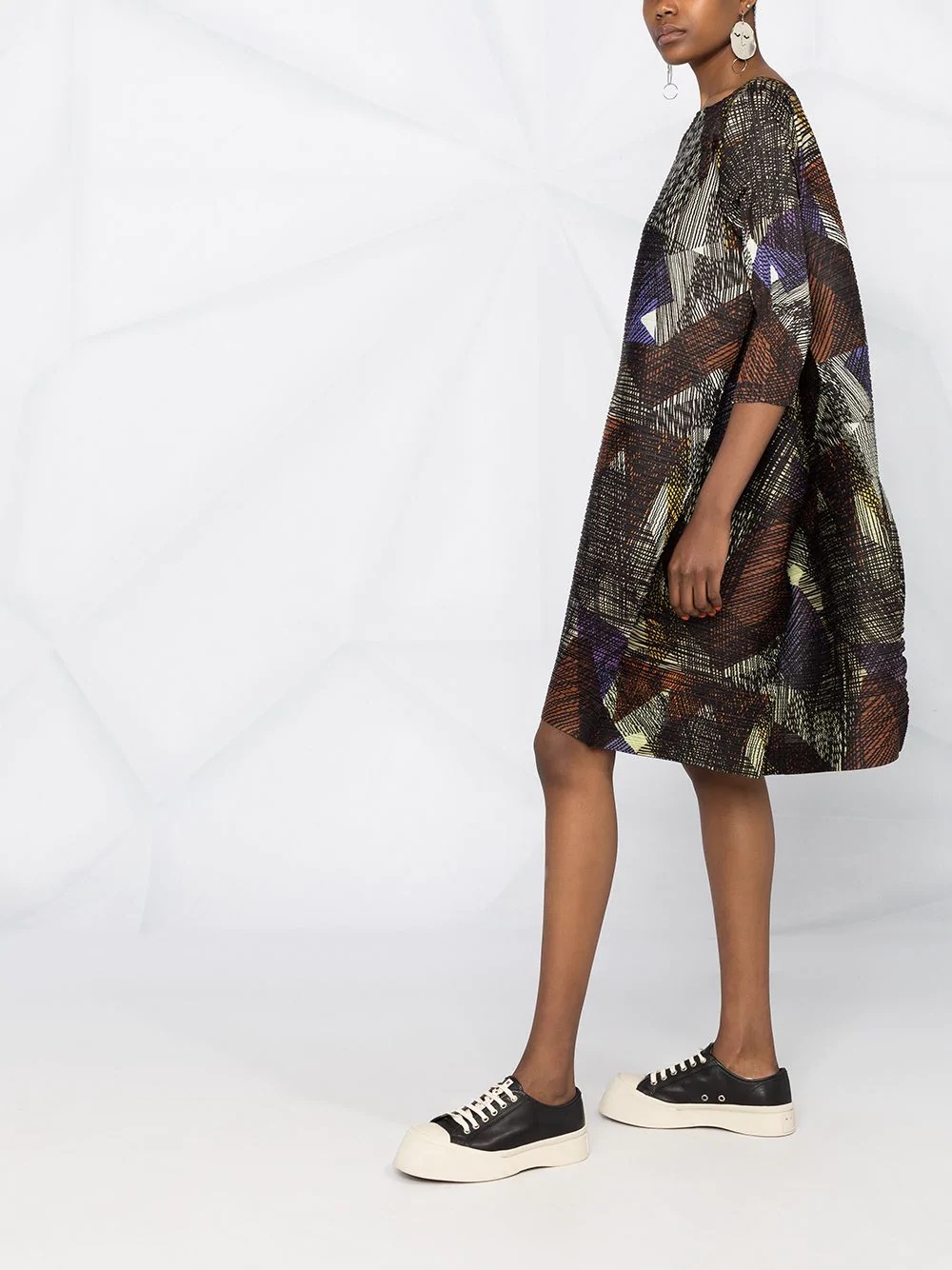 abstract print midi tunic dress - 4