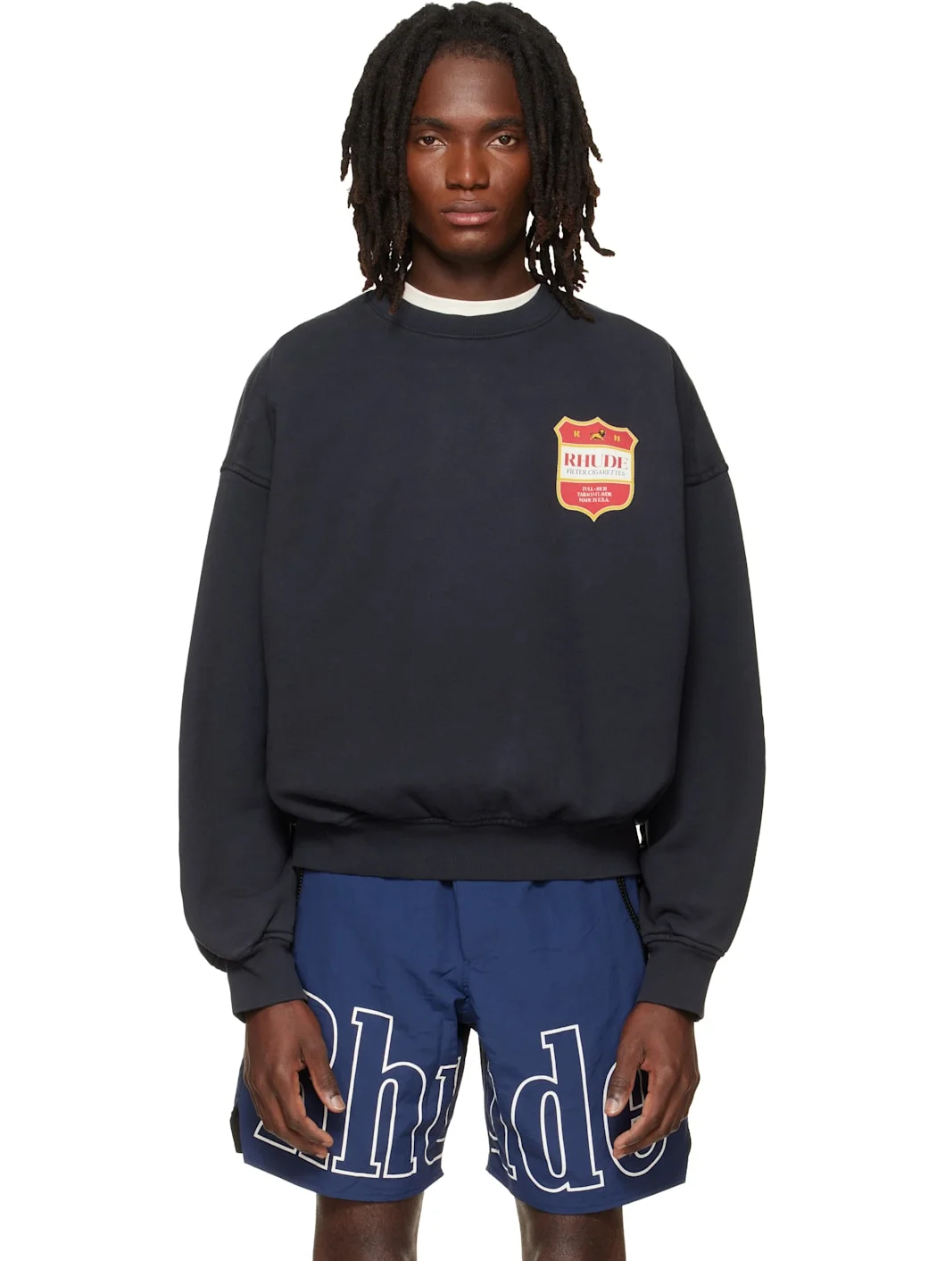 Black Filtaro Crest Crewneck Sweatshirt - 1