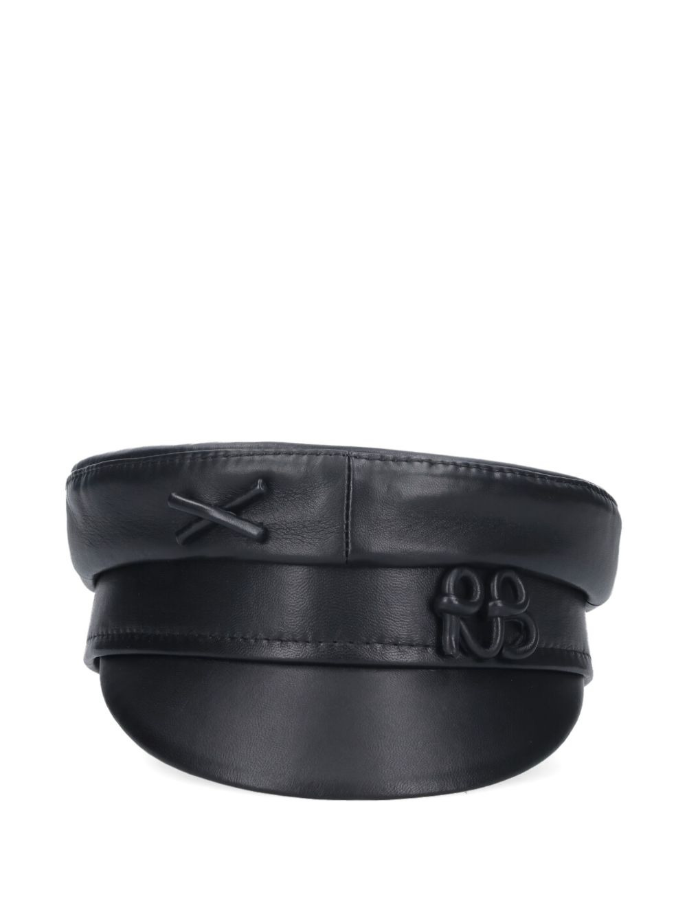 leather baker-boy hat - 2