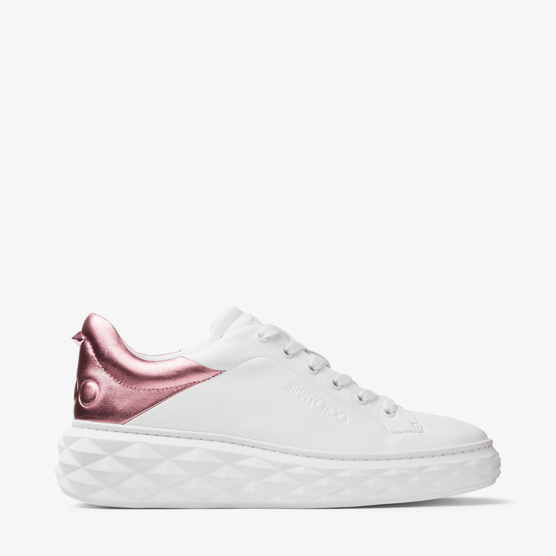 Diamond Maxi/F II White Nappa Leather Trainers - 1
