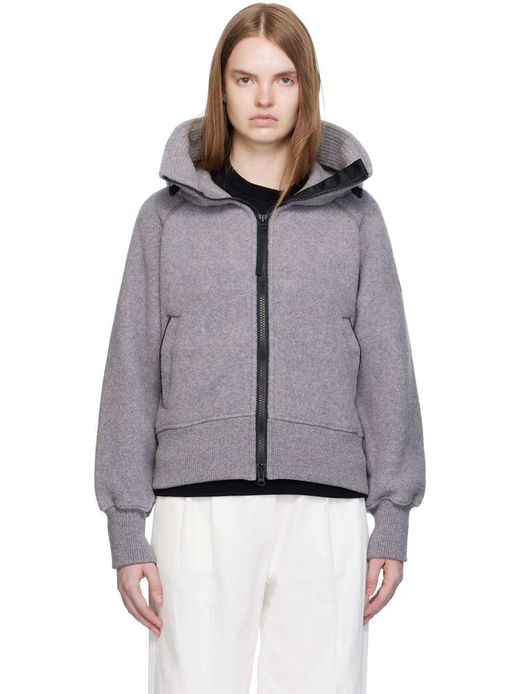 Gray 'Black Label' Chilliwack Kind Fleece Bomber Jacket - 1