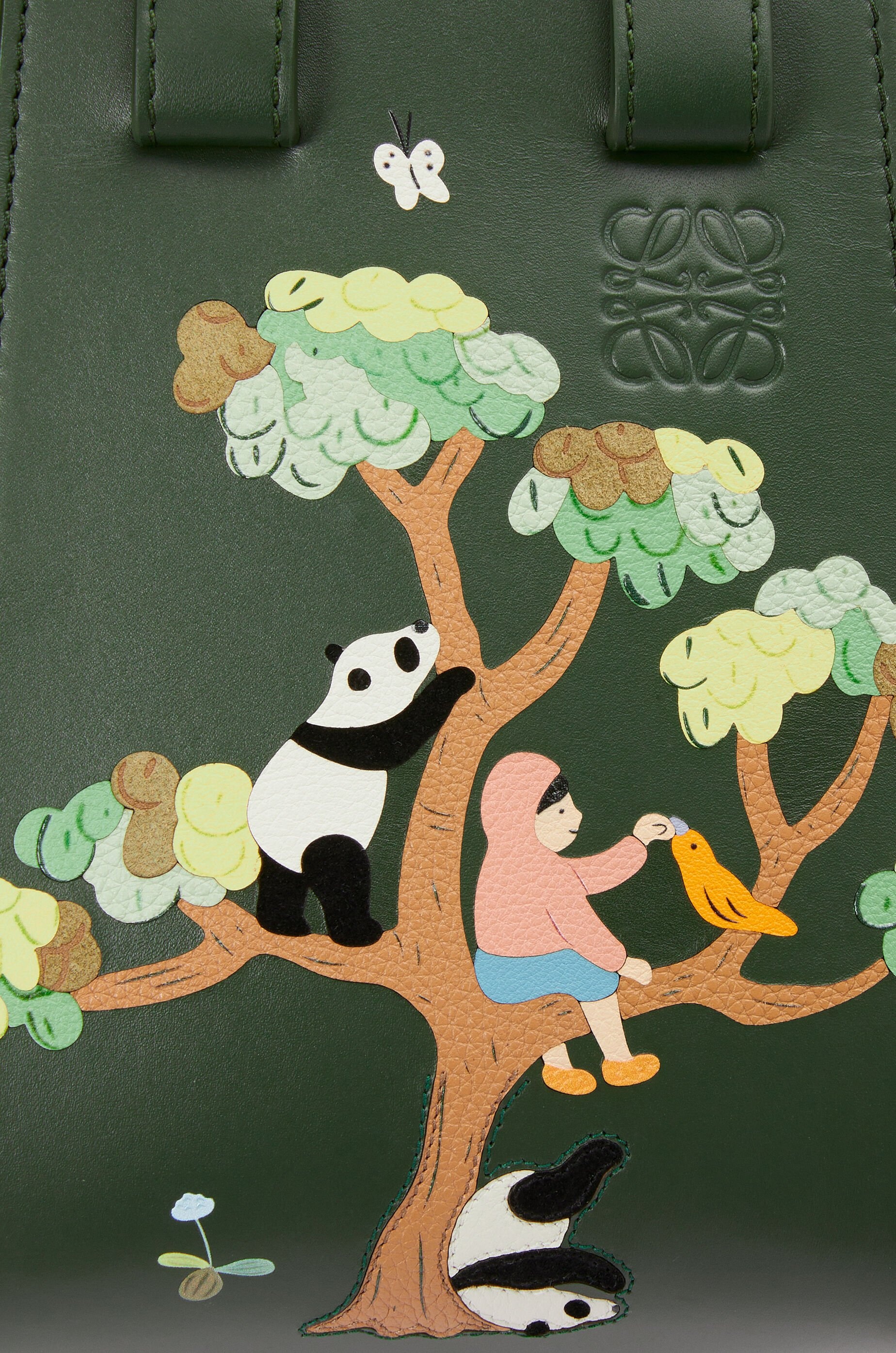 Panda compact Hammock bag in satin calfskin - 7