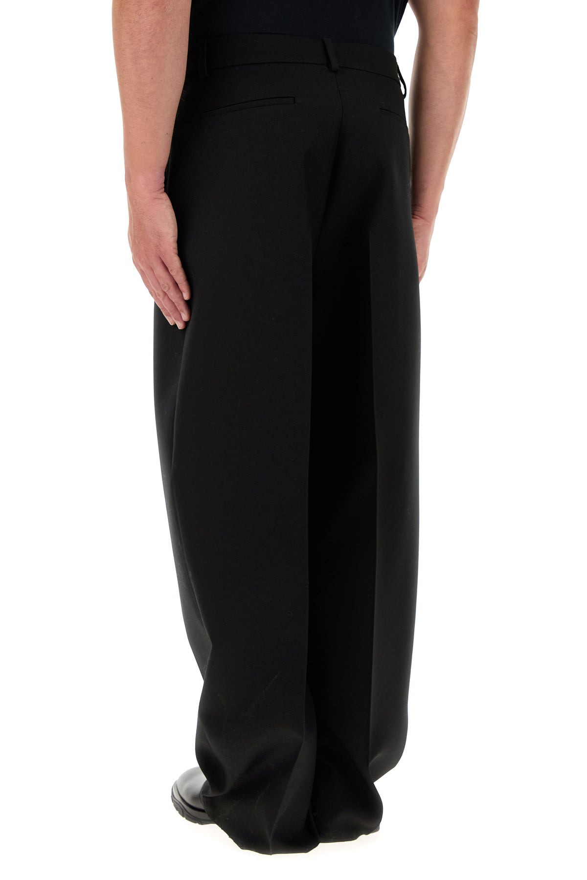 Black wool blend pant - 4