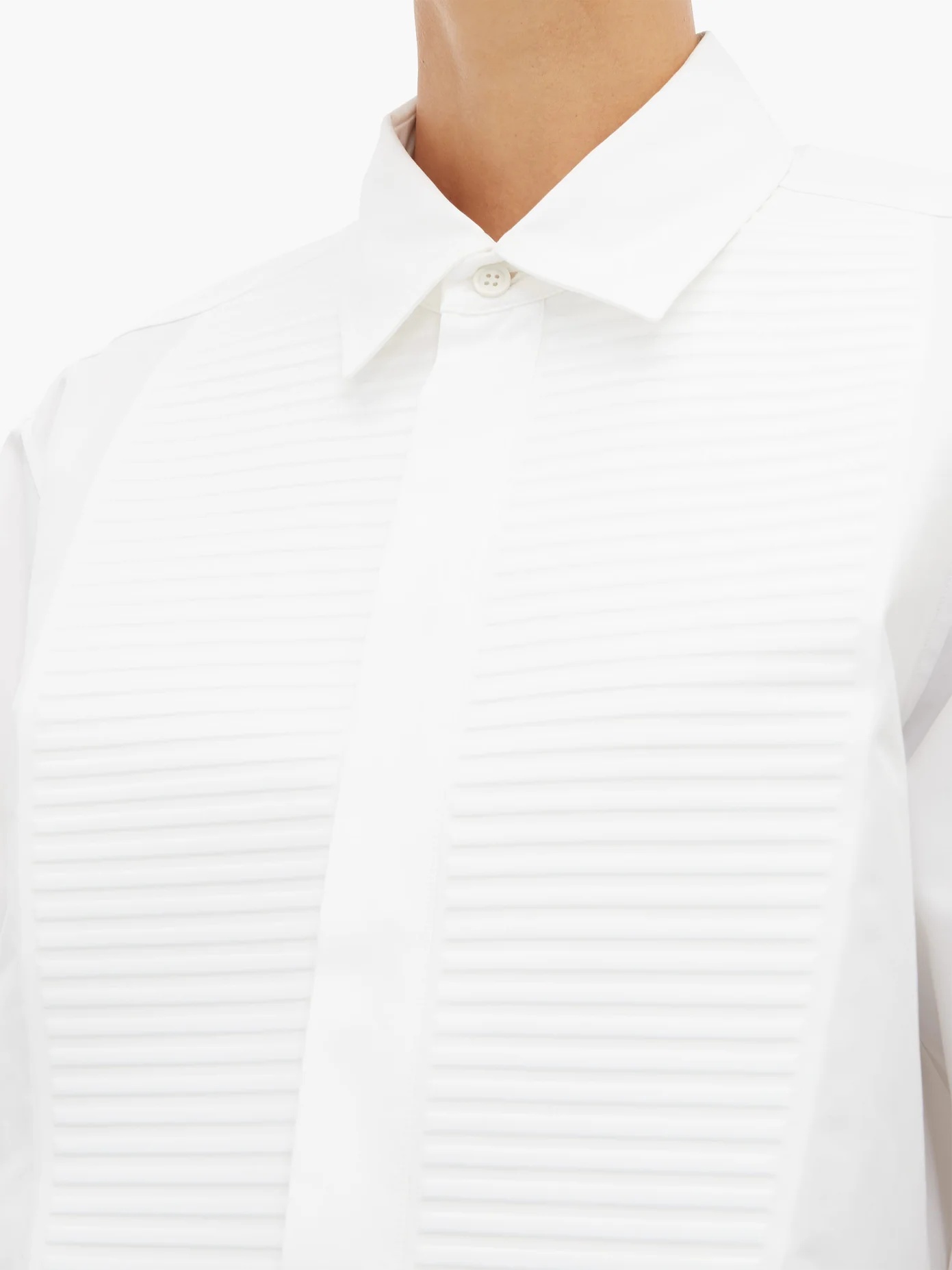 Ribbed-bib cotton-poplin shirt - 3