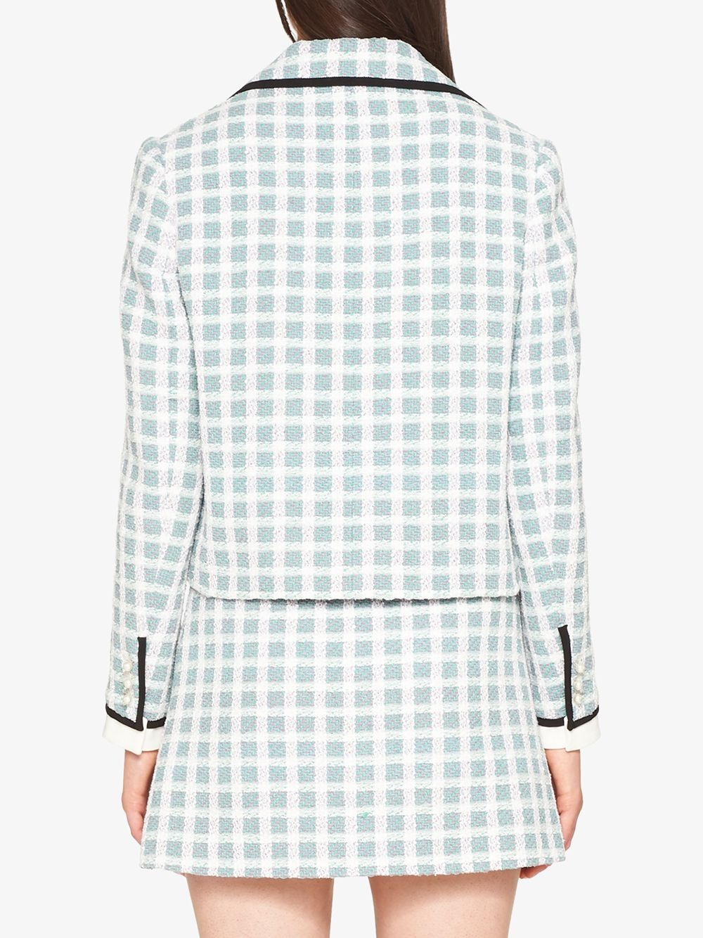 checked tweed jacket - 4