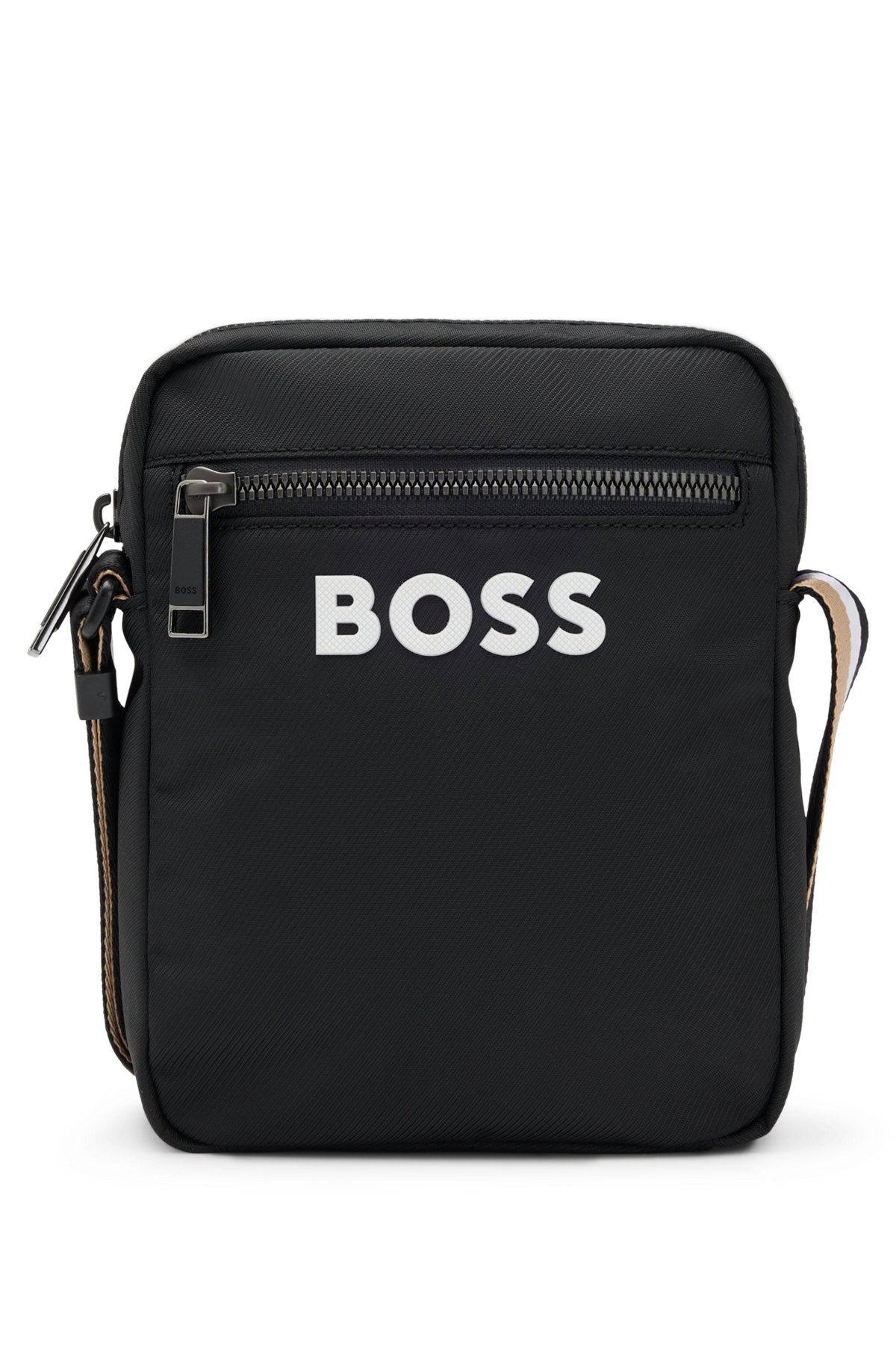CROSSBODY BAG WITH CONTRAST LOGO AND SIGNATURE-STRIPE STRAP - 2