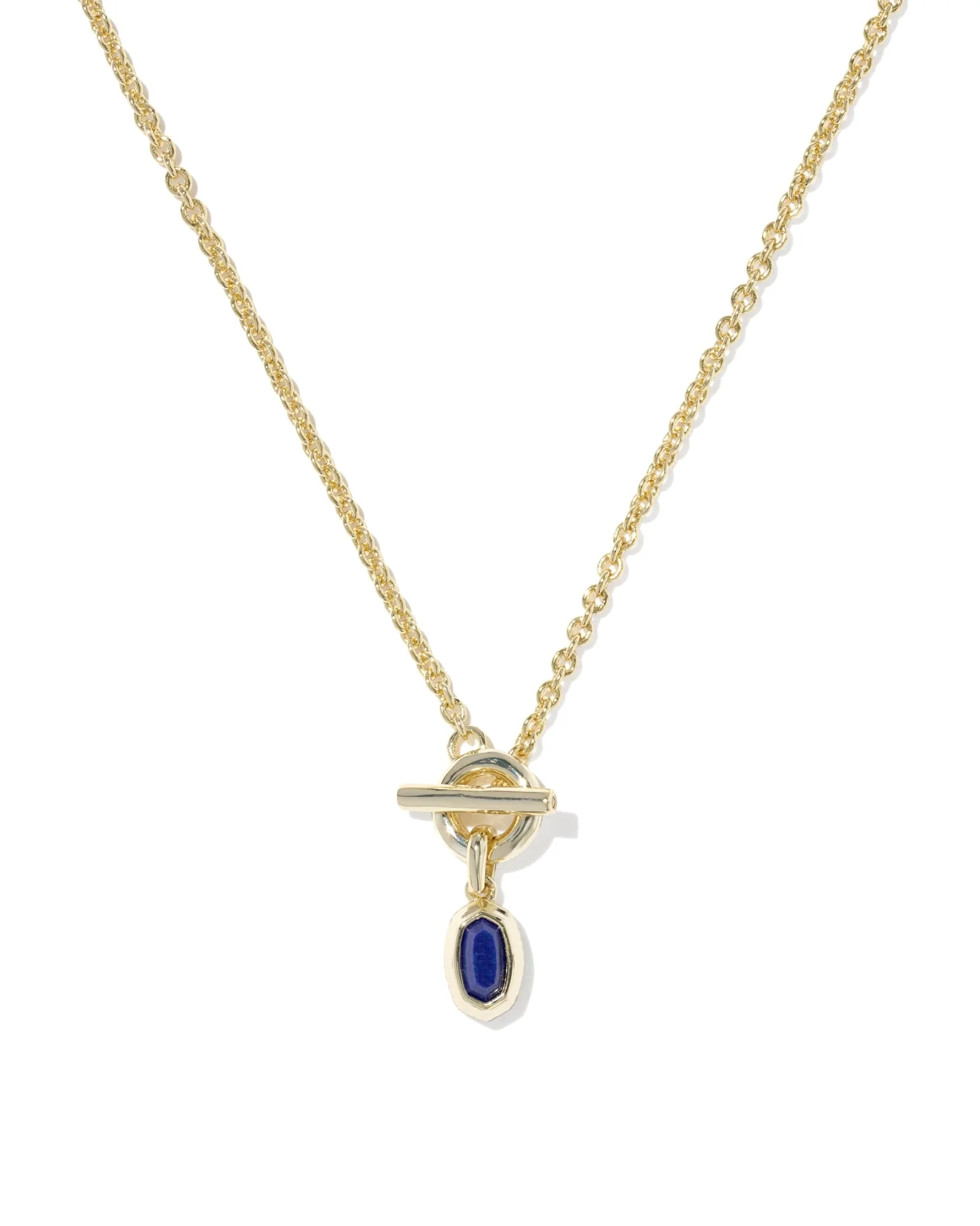 Mini Elisa Gold Toggle Short Pendant Necklace - 1