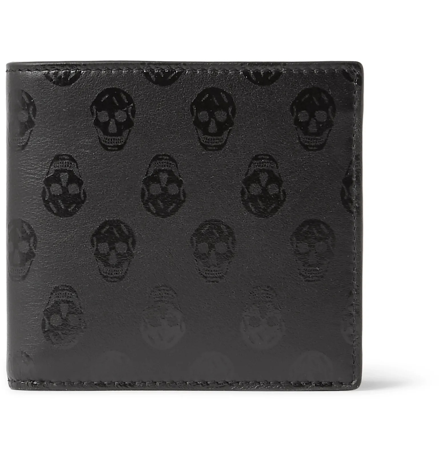 Printed Leather Billfold Wallet - 1