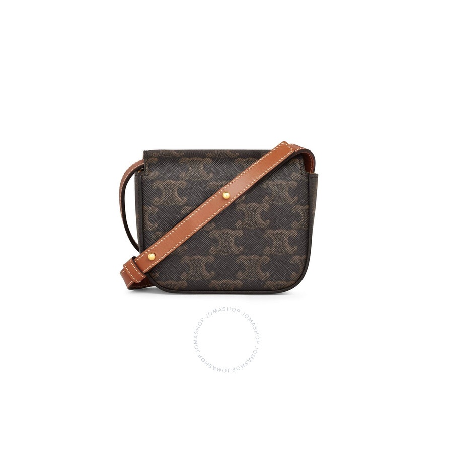 Celine Triomphe Canvas and Calfskin Mini Claude Bag - 3