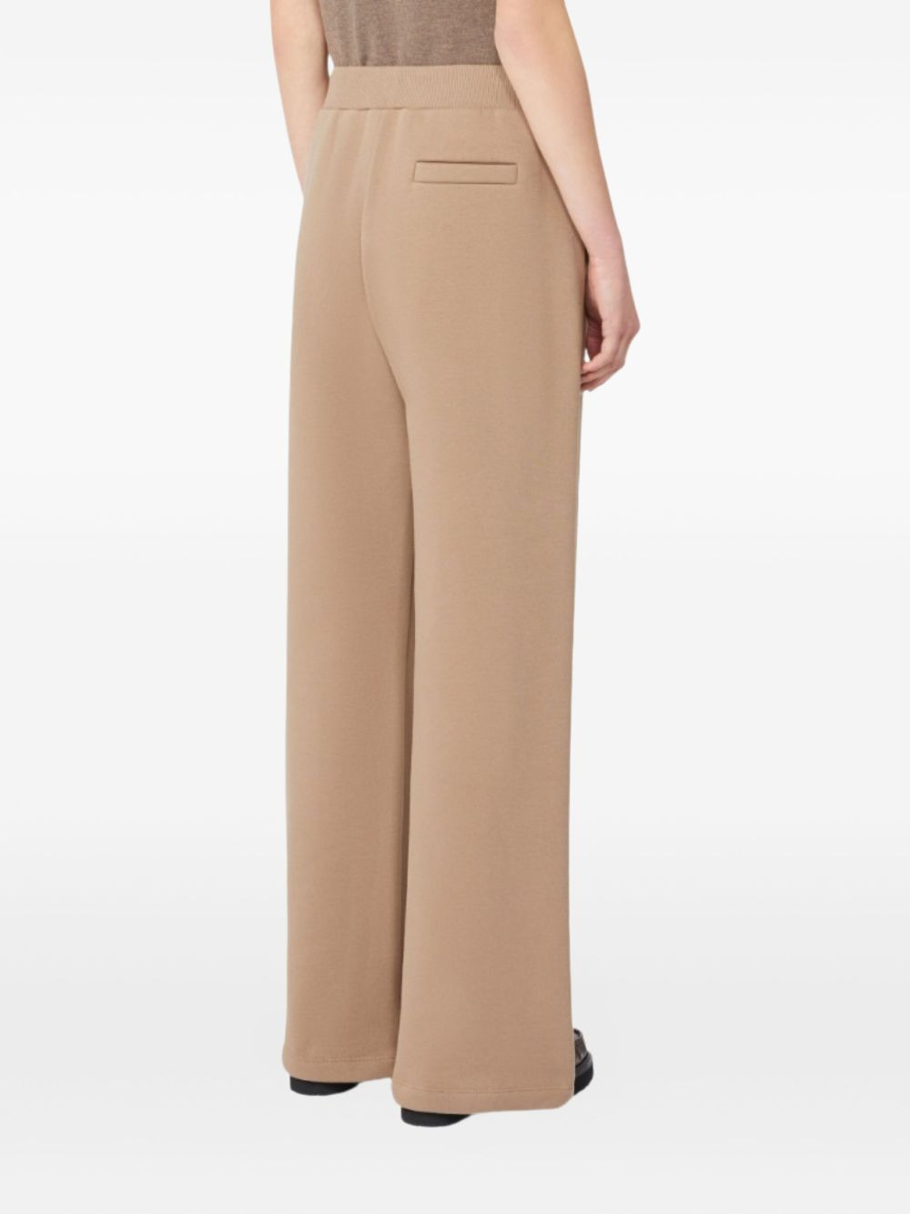 embroidered-pocket wide-leg trousers - 3
