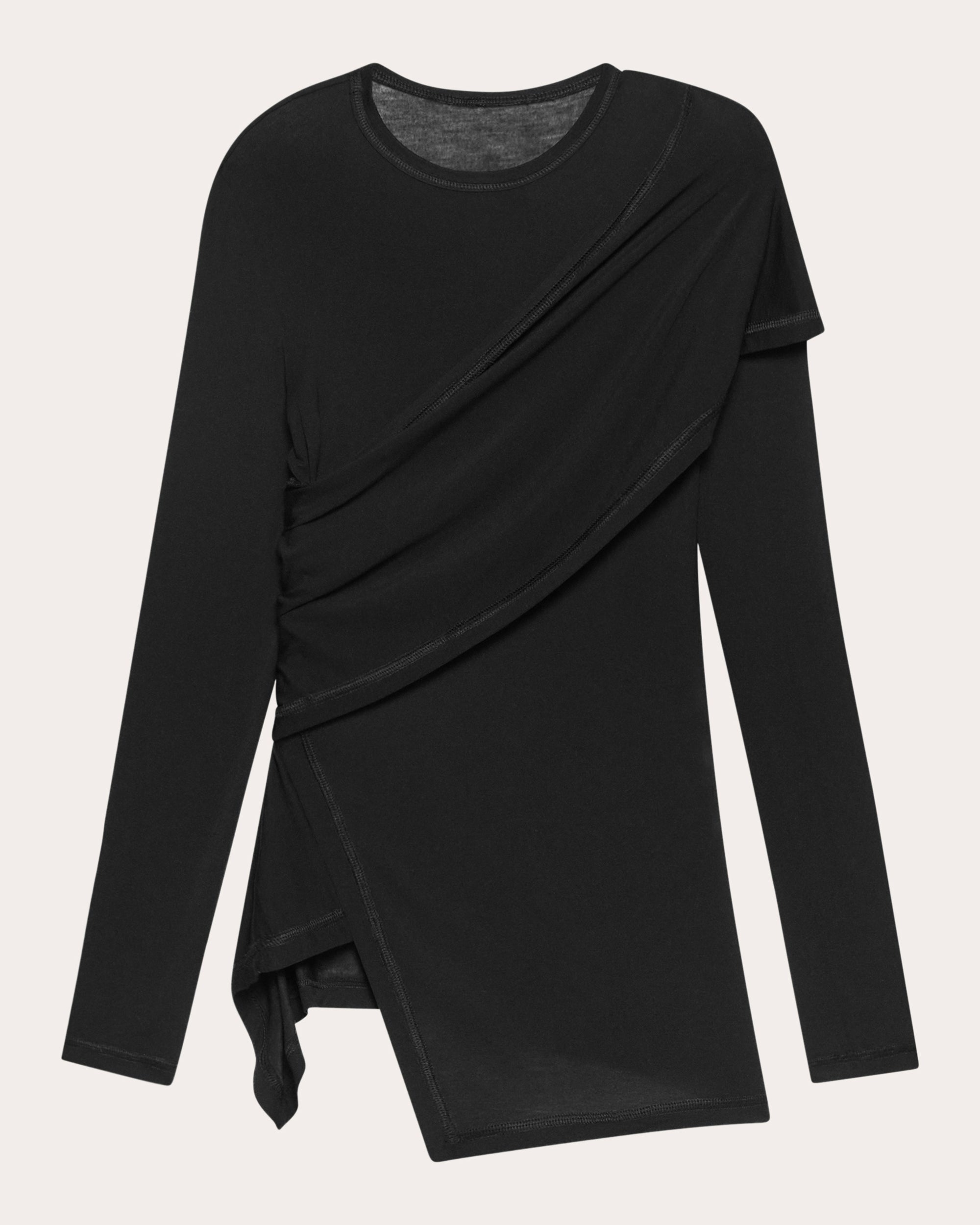 Jersey Protection Long-Sleeve Wrap Top - 6