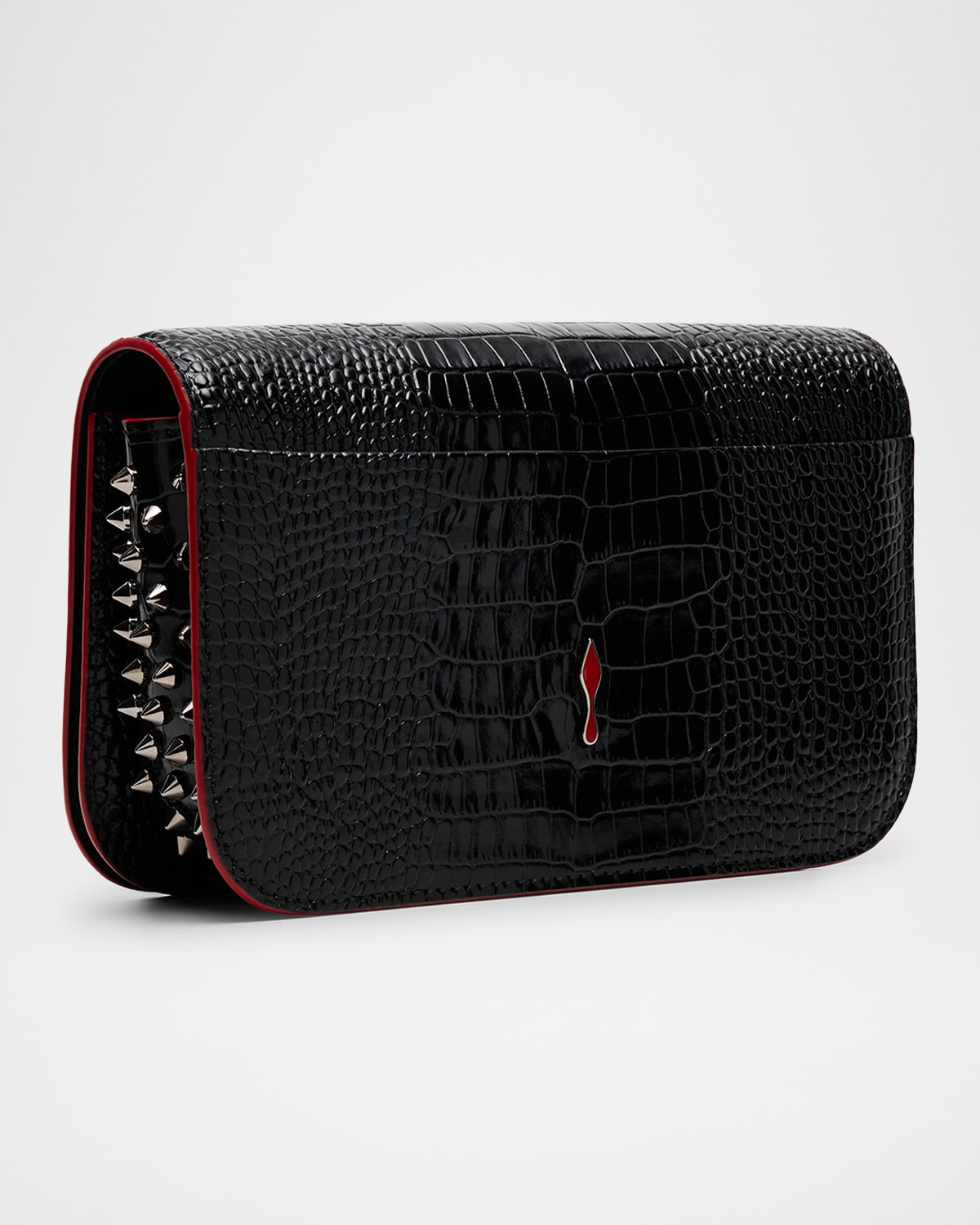 Paloma Small Croc-Embossed Leather Clutch - 3