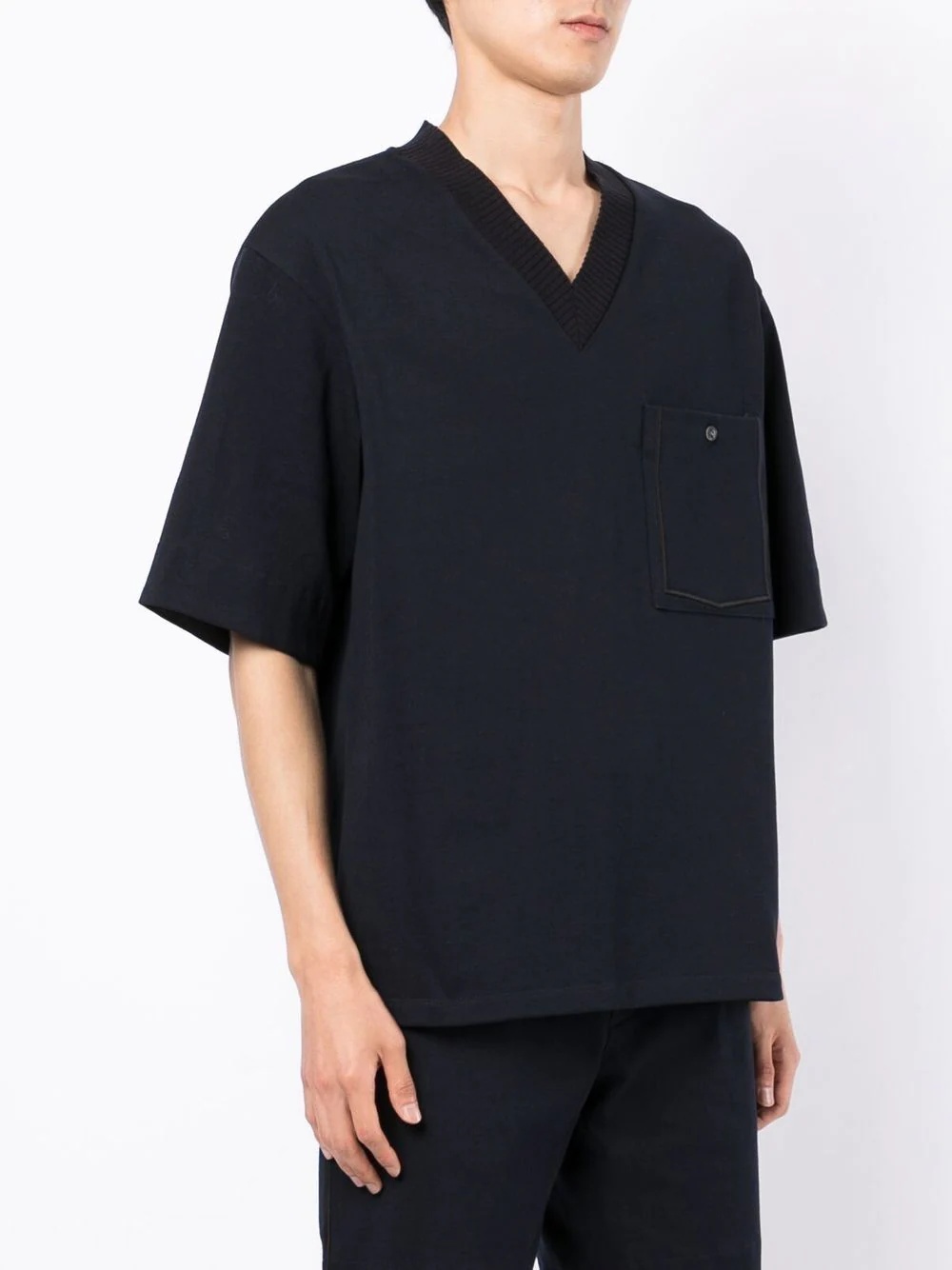 contrast-trim T-shirt - 3