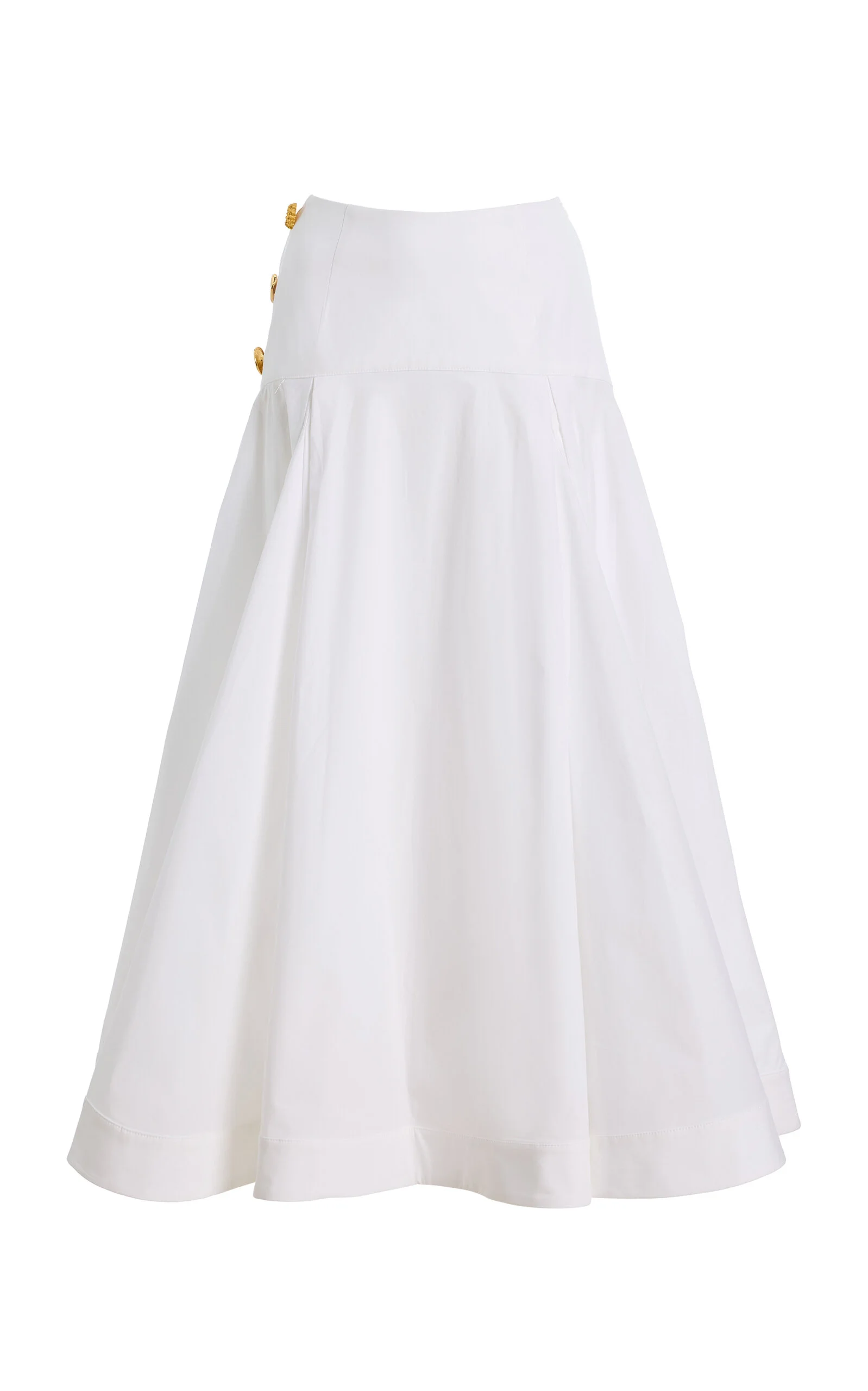 Tallulah Ruffled Cotton Midi Skirt - 1