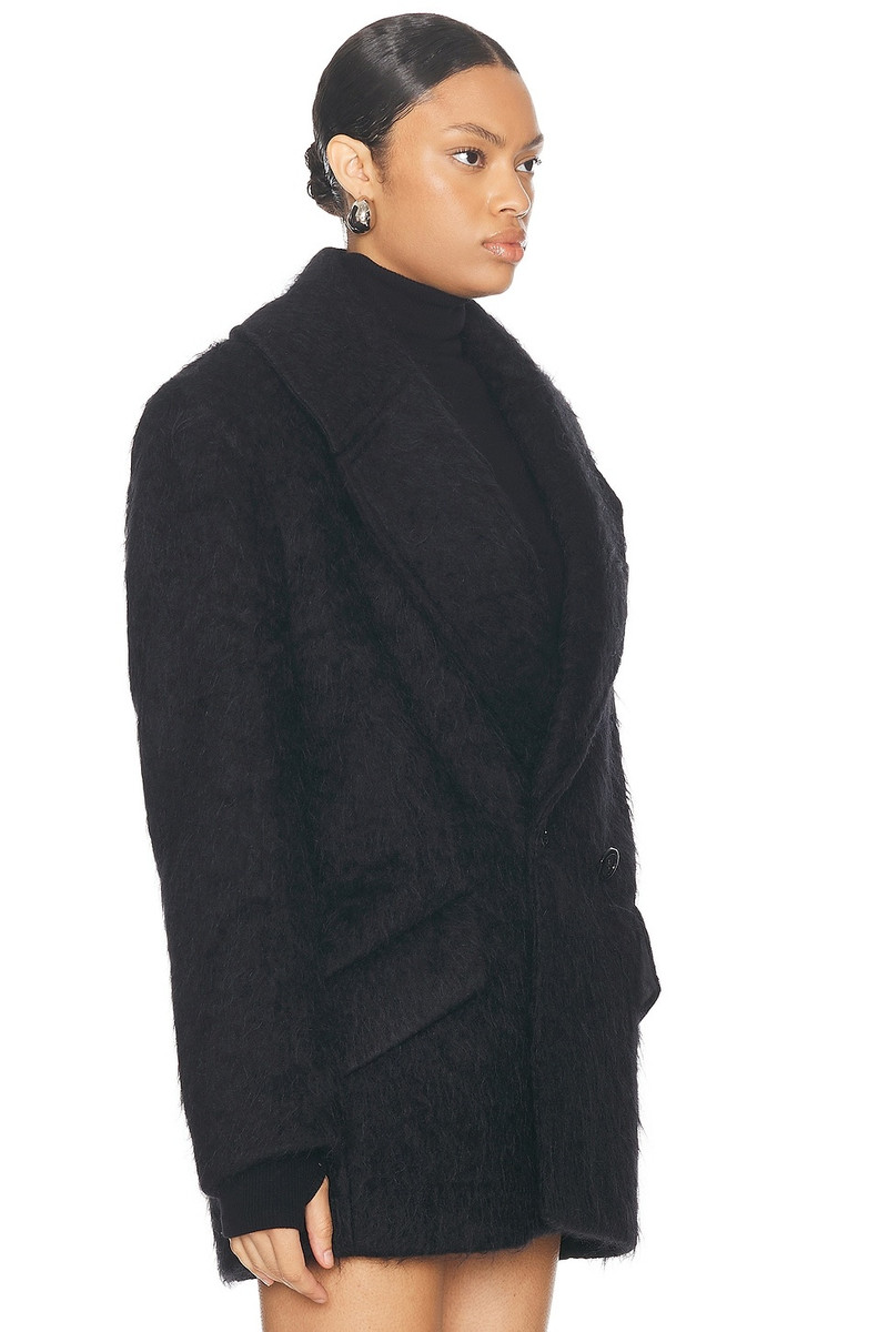 Acne Studios Opeala Messy Hair Coat outlook