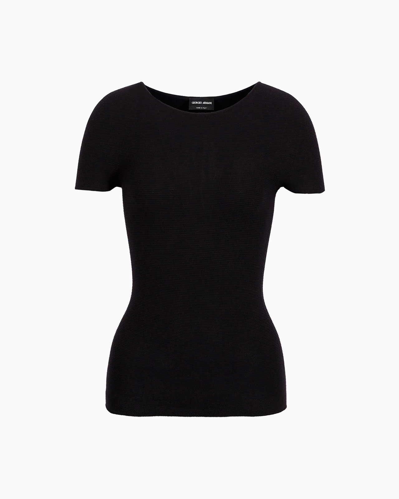 Links-stitch viscose short-sleeved jumper - 1