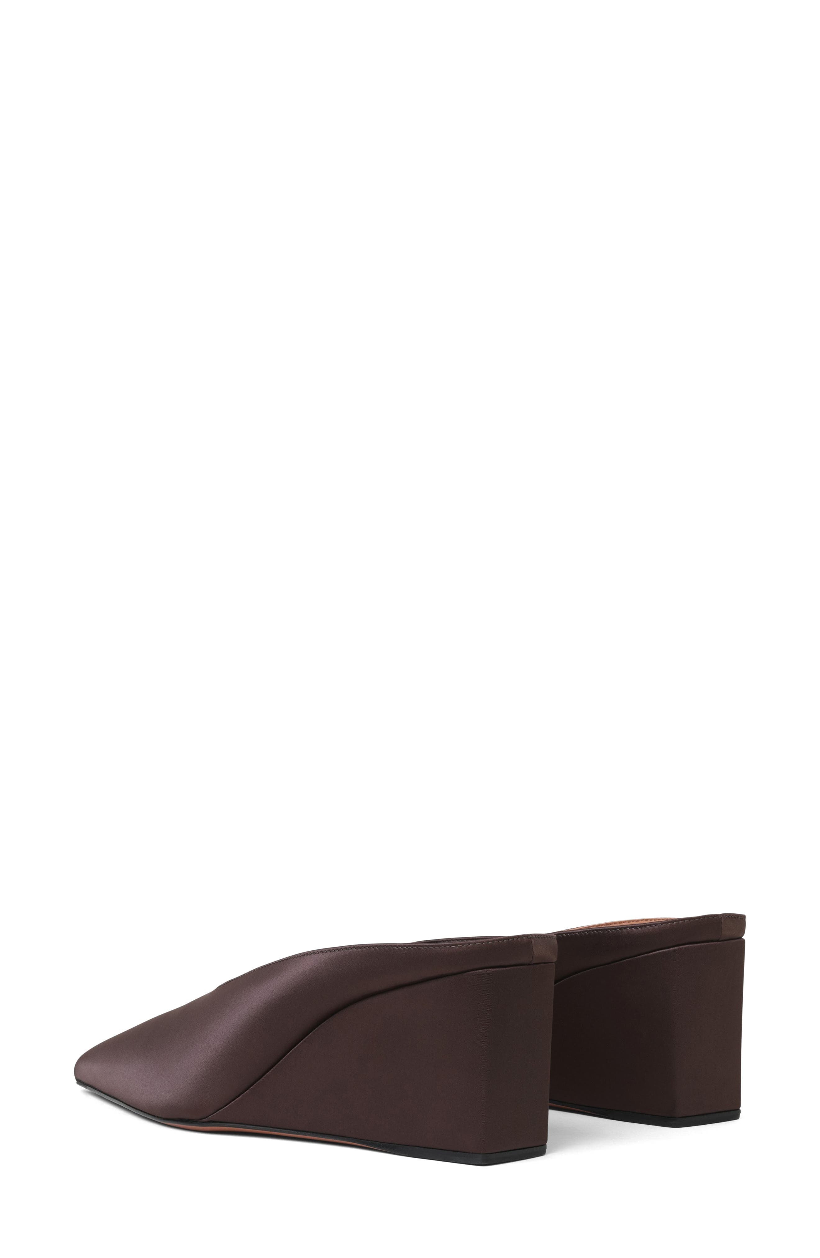 Alaïa Cube Pointed Toe Wedge Mule in Marron Fonce at Nordstrom - 2