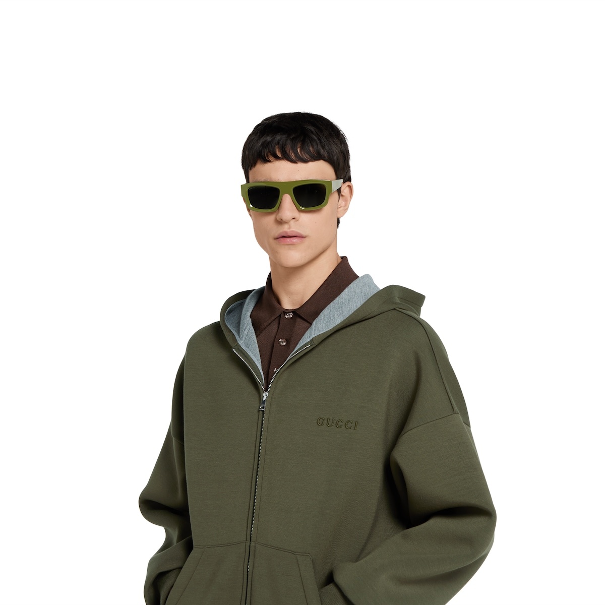 Embroidered hooded jersey sweatshirt - 5
