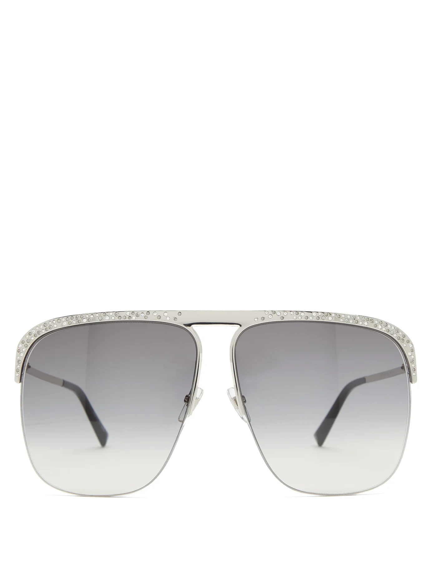 GV 7173/S crystal & metal aviator sunglasses - 1