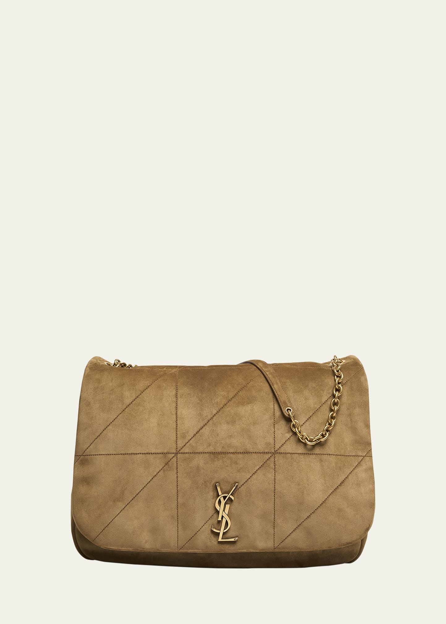 Jamie 4.3 Maxi YSL Shoulder Bag in Quilted Suede - 1
