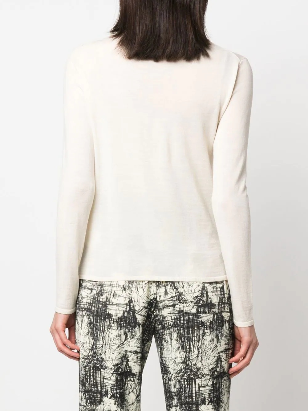 fine-knit roll-neck jumper - 5