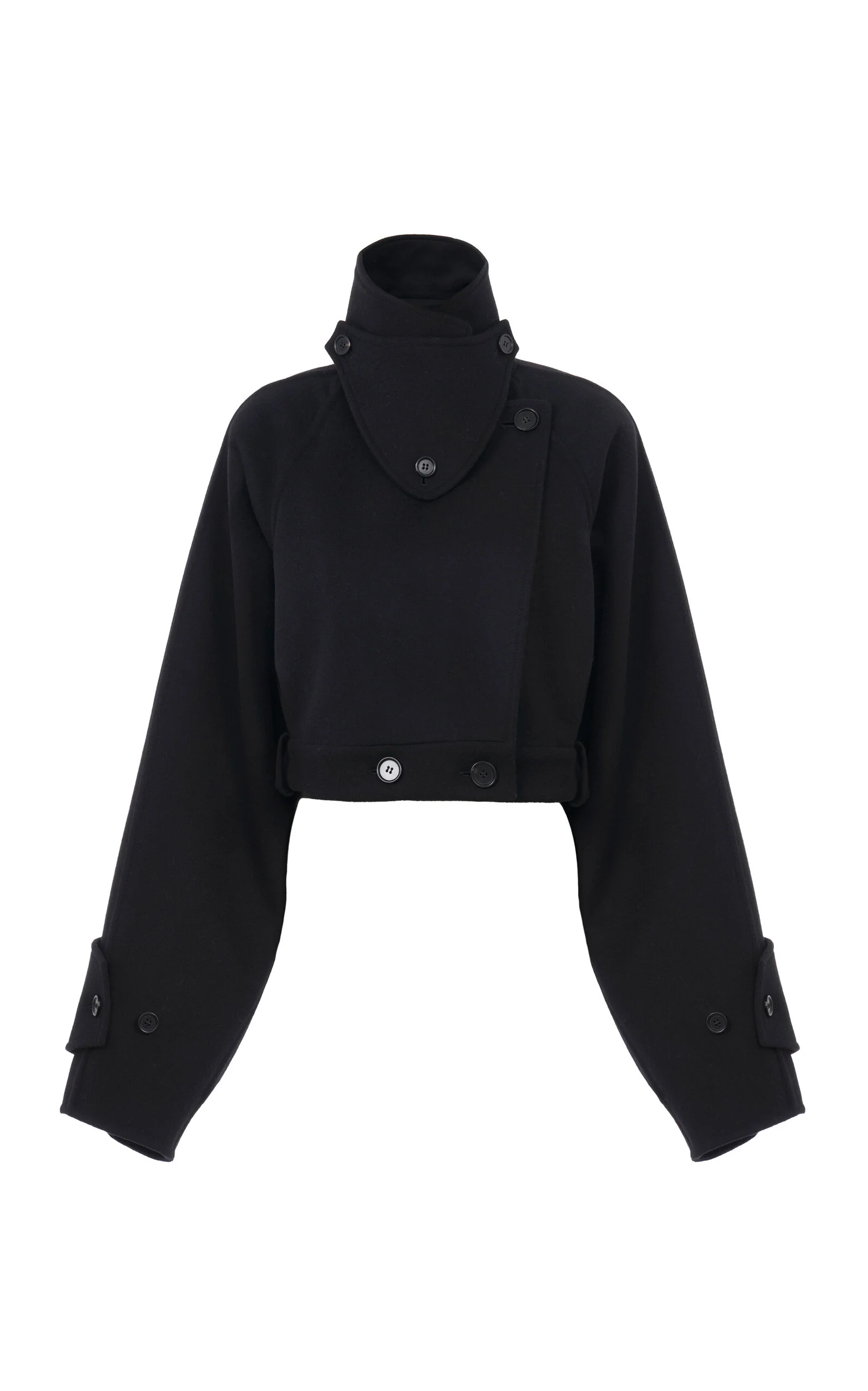 Belted Wool Coat black - 1