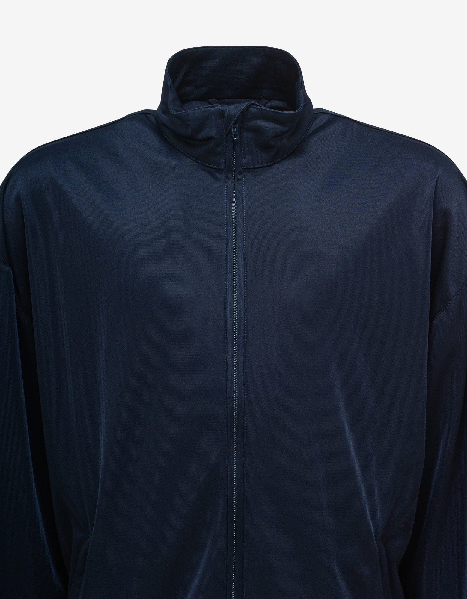 Balenciaga Navy Blue High Sheen Oversized Tracksuit Jacket - 6
