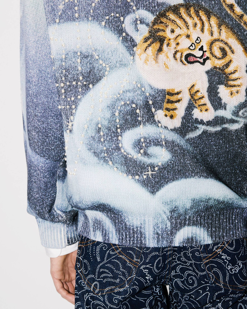 'KENZO Cloud Tiger' genderless embroidered cardigan 12