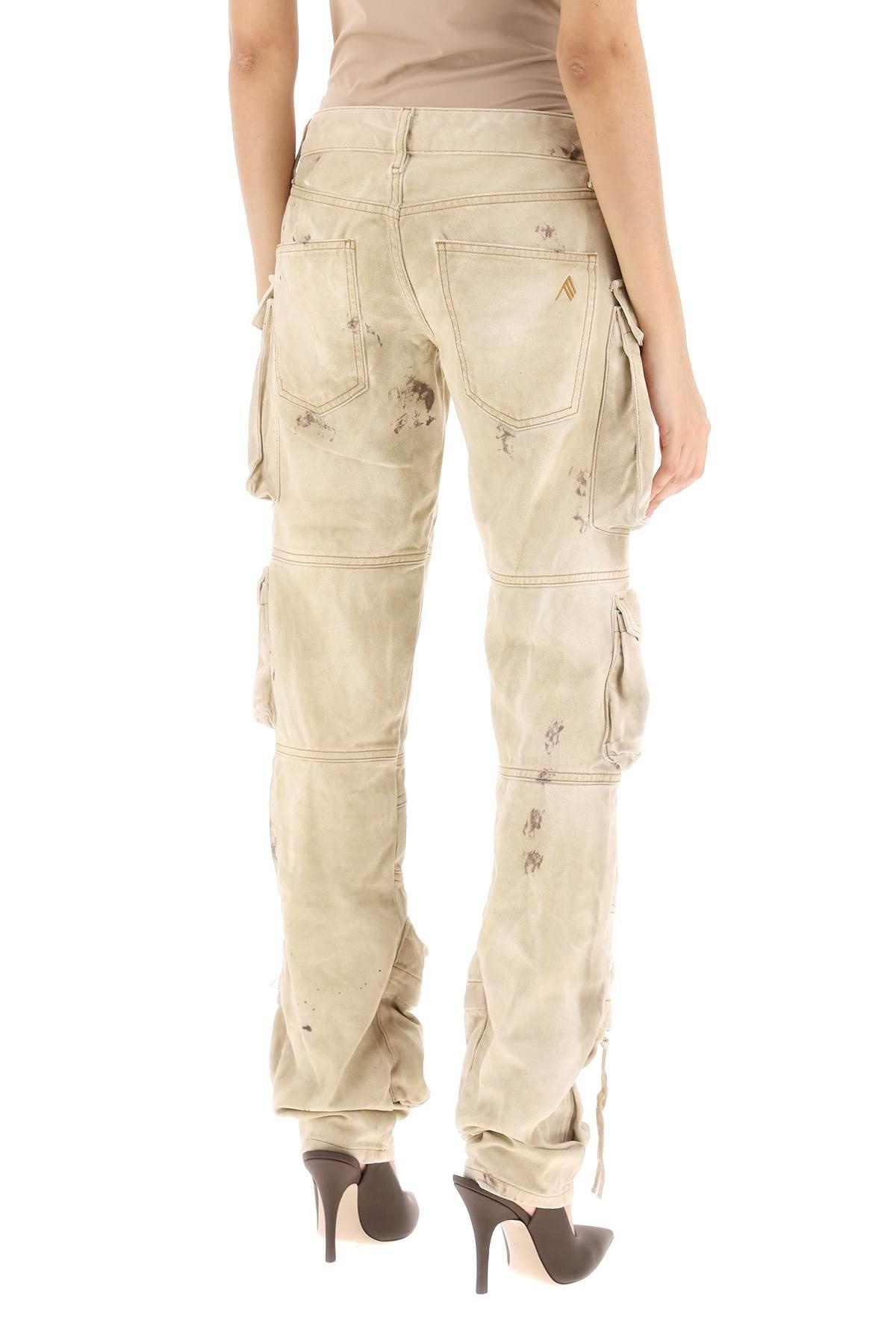 The Attico 'Essie' Cargo Pants With Marble Effect - 5