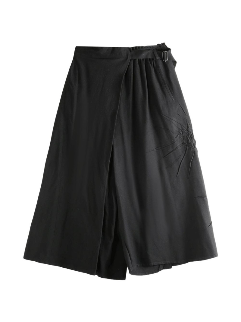 wrap-design sunburst-pleat skirt 1