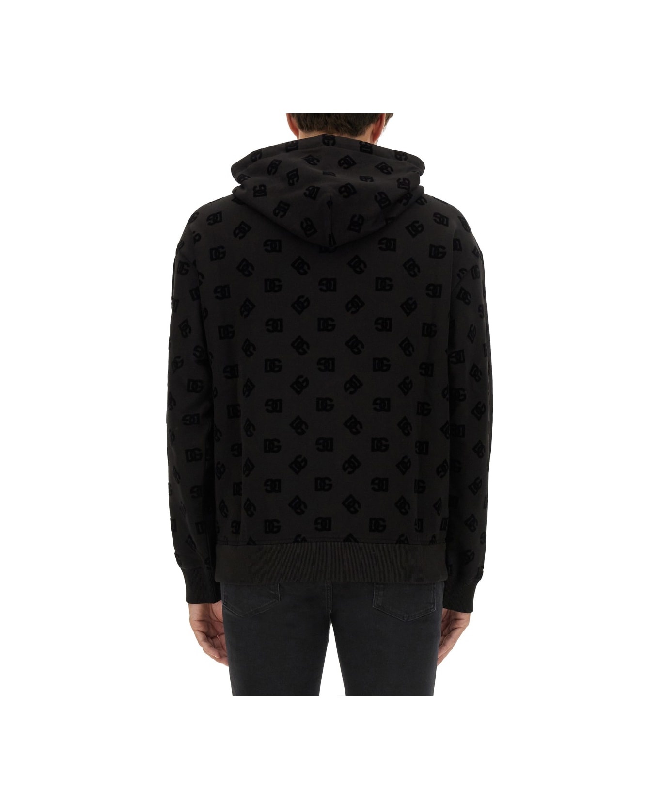 Sweatshirt With Allover Logo - 3
