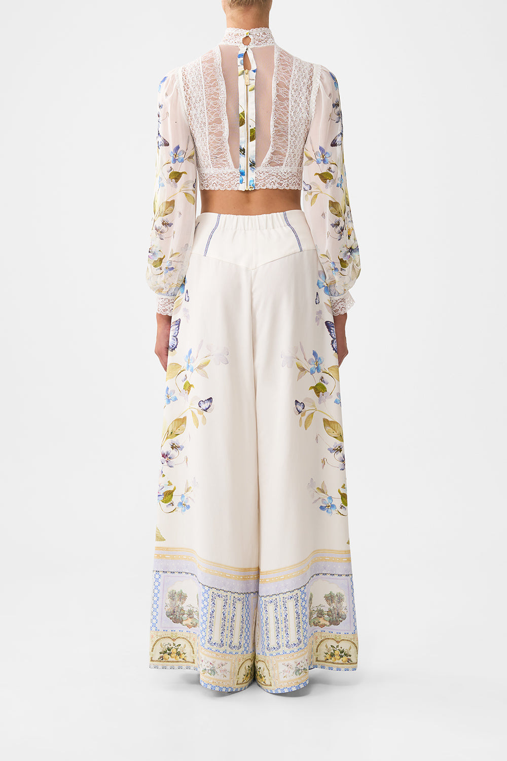 CORSET WAIST WIDE LEG PANT - 3