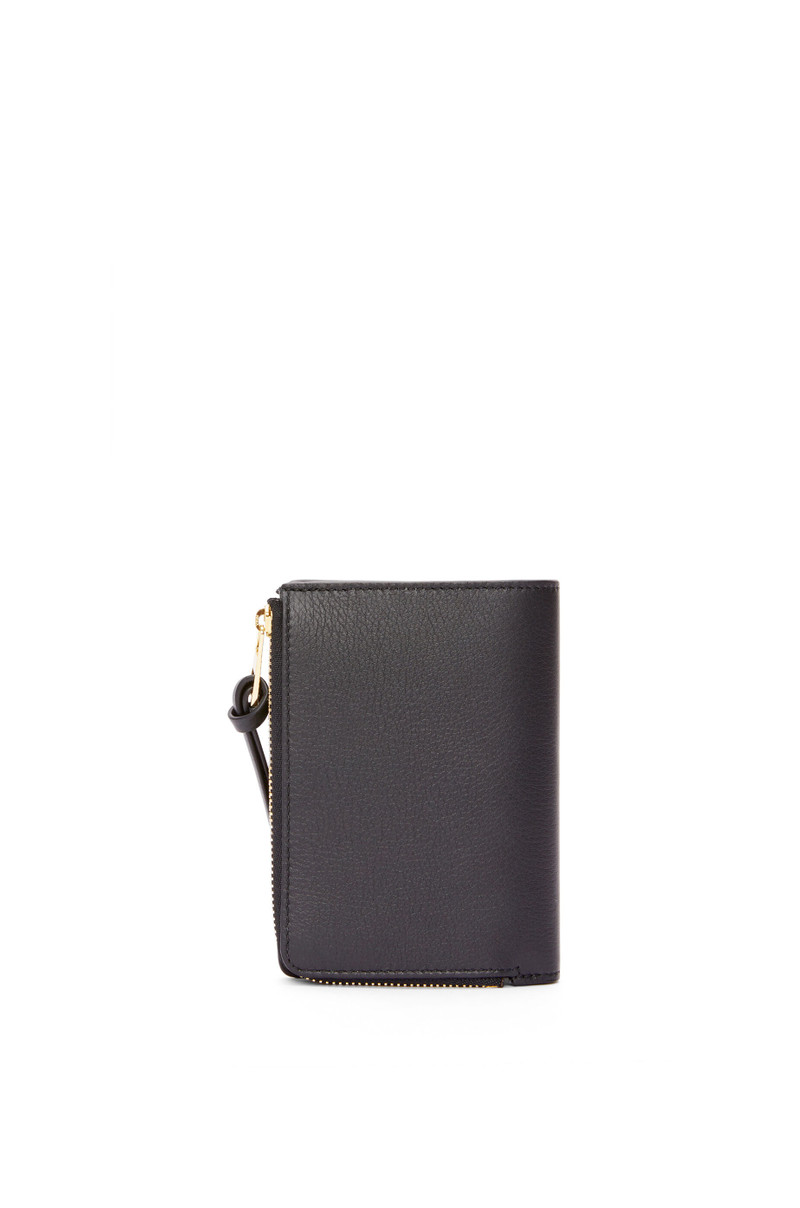 Calcifer slim zip bifold wallet in satin calfskin 5