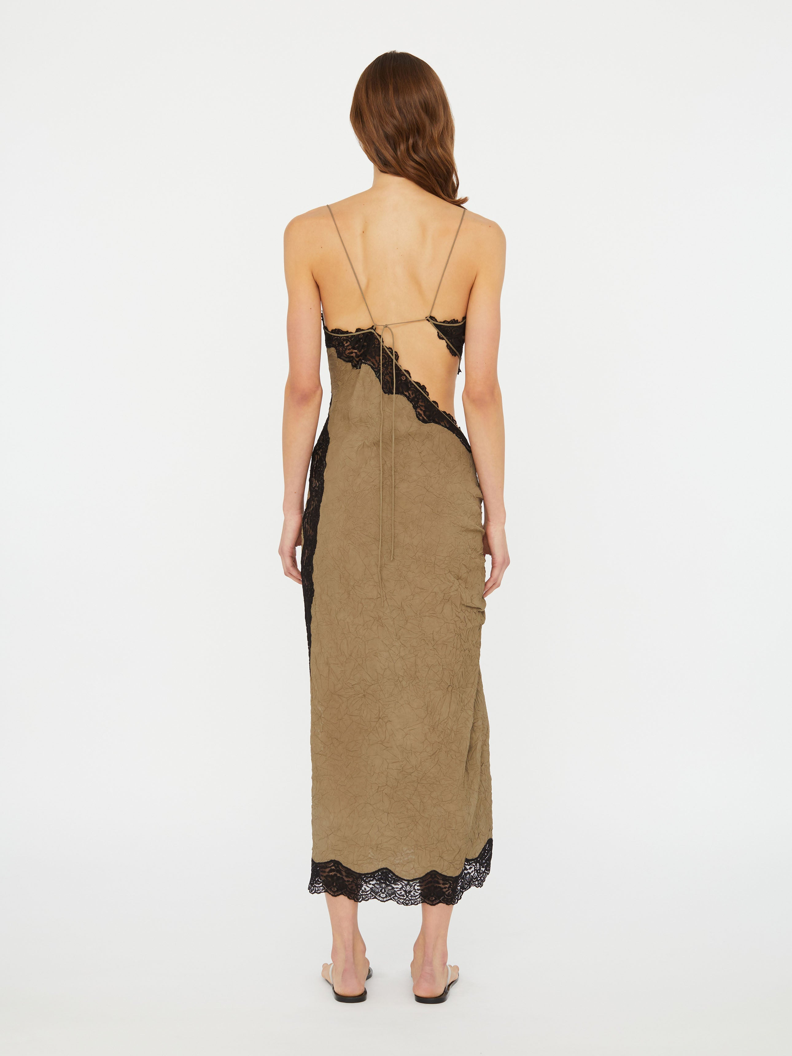 Crimped Lace Cami Dress - 6