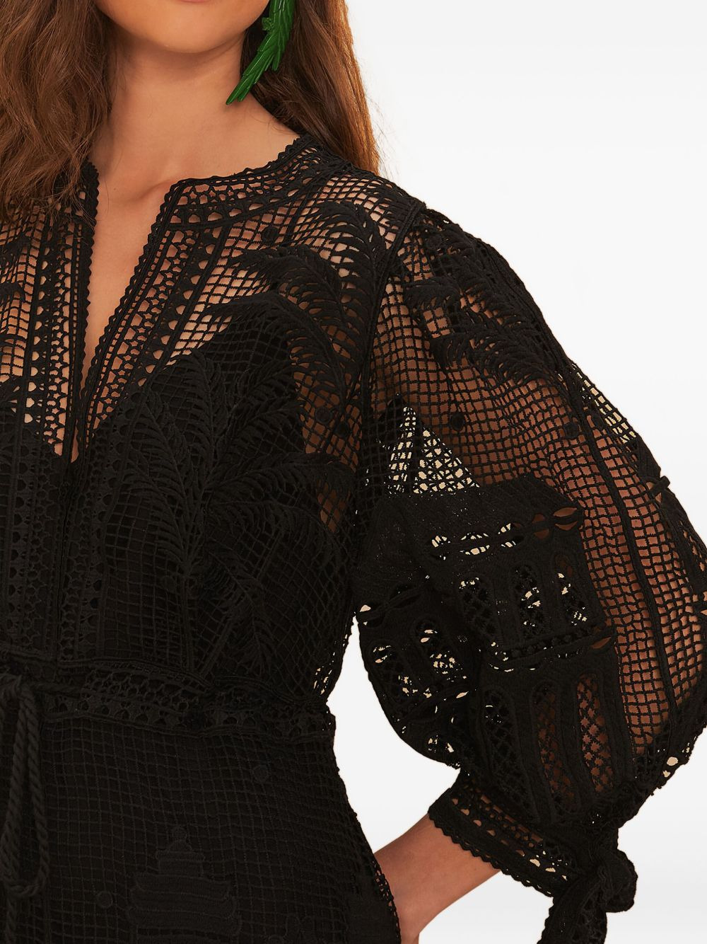 embroidered midi dress - 5