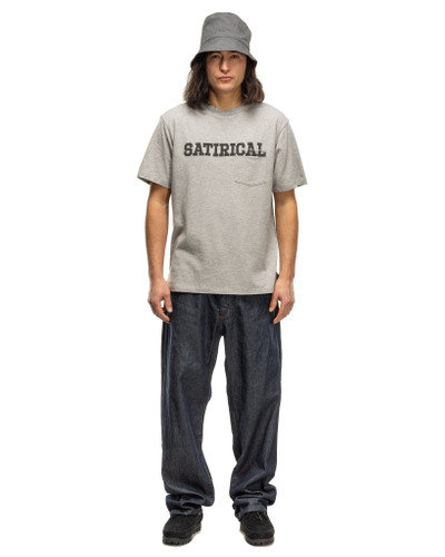 Engineered Garments Printed Cross Crew Neck Pocket T-Shirt Satirical Grey outlook