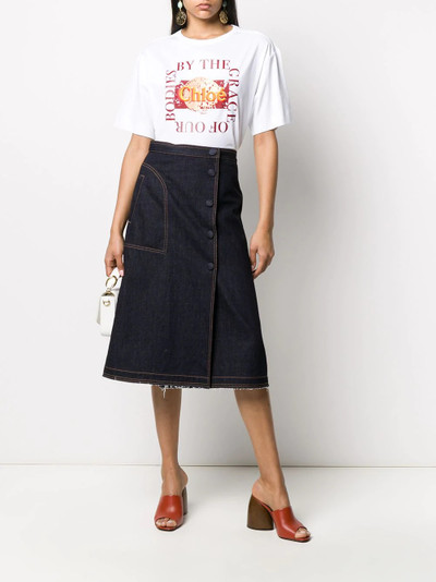 Chloé oversized slogan T-shirt outlook