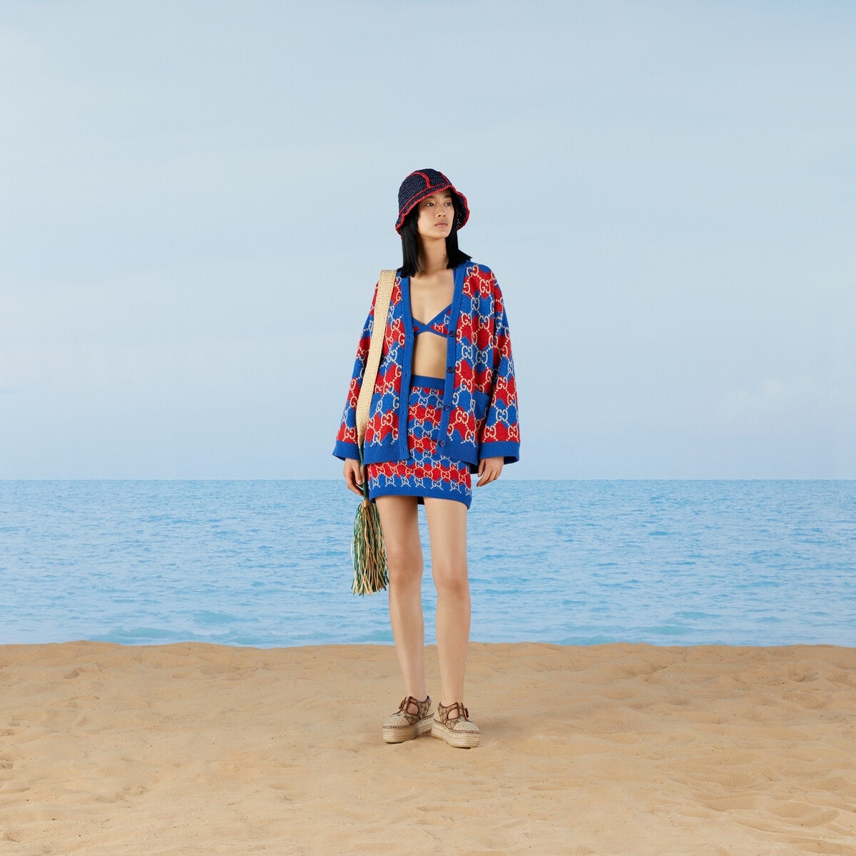 Chevron knit cotton skirt - 2