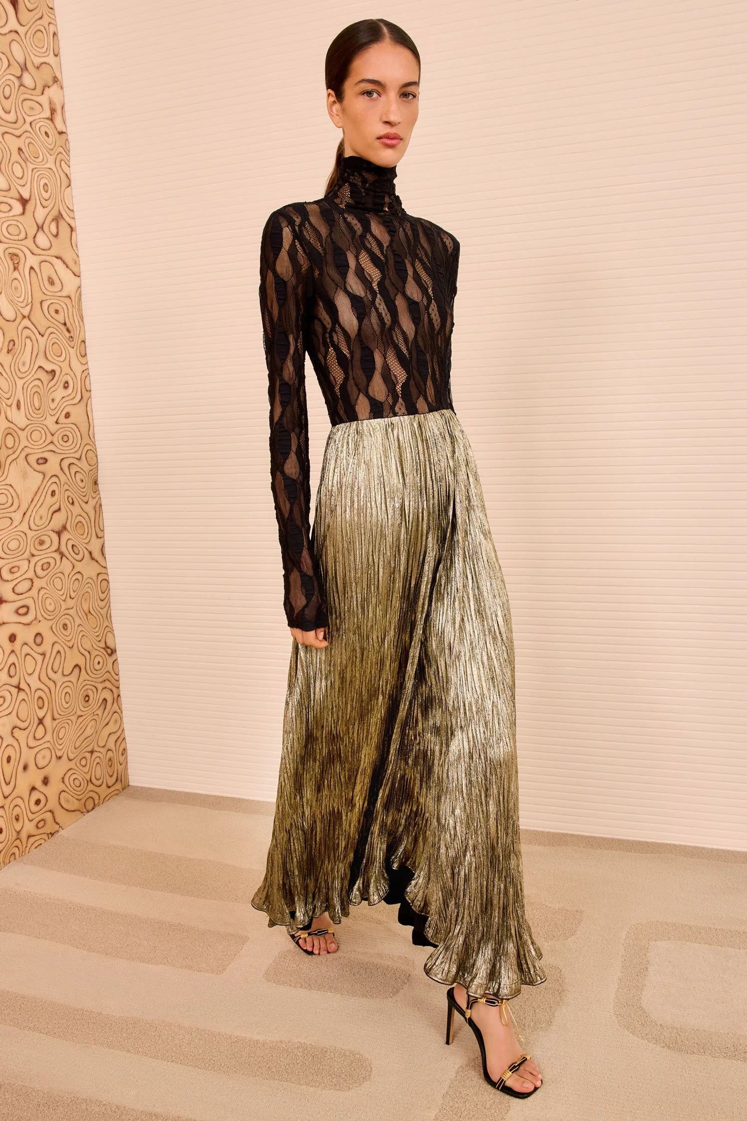 Elsa Pleated Long Skirt - 1