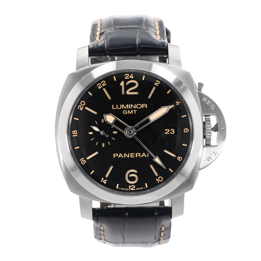 Pre-owned Panerai Luminor Gmt GMT Automatic Black Dial Men's Watch PAM 00531 - 2