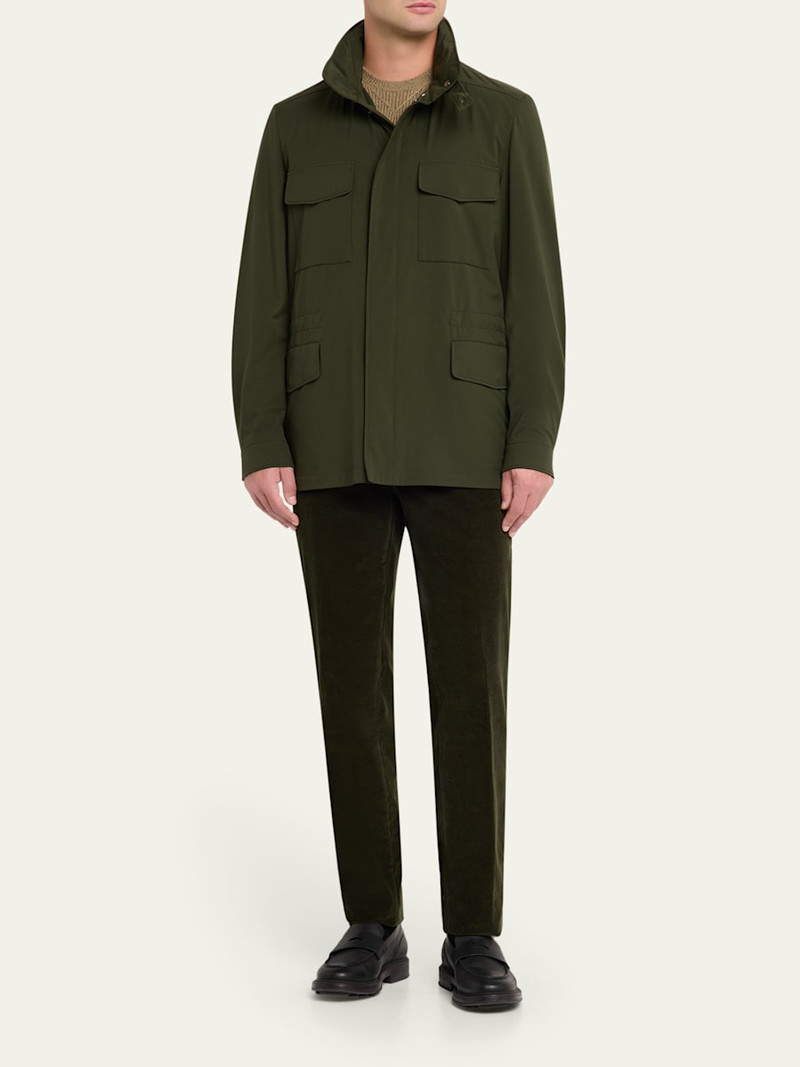 Loro Piana Men's Jarno Cotton Corduroy Pleated Pants outlook