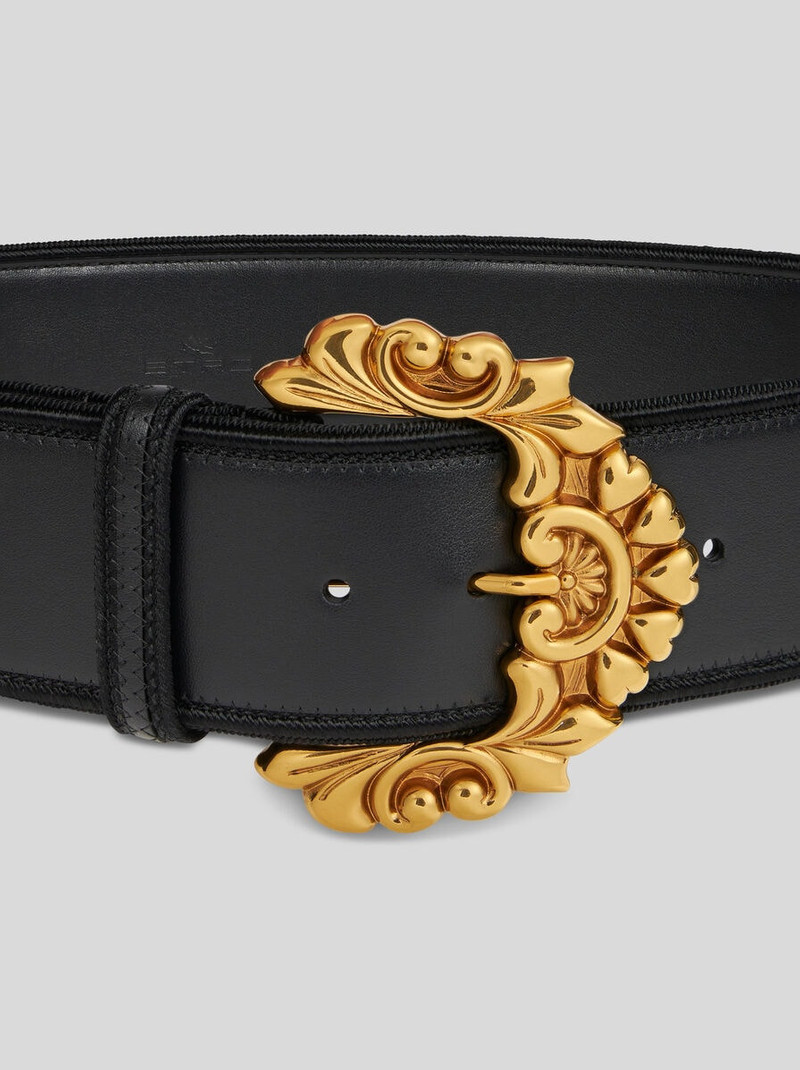 Etro LEATHER MAXI-BELT WITH BAROQUE BUCKLE outlook