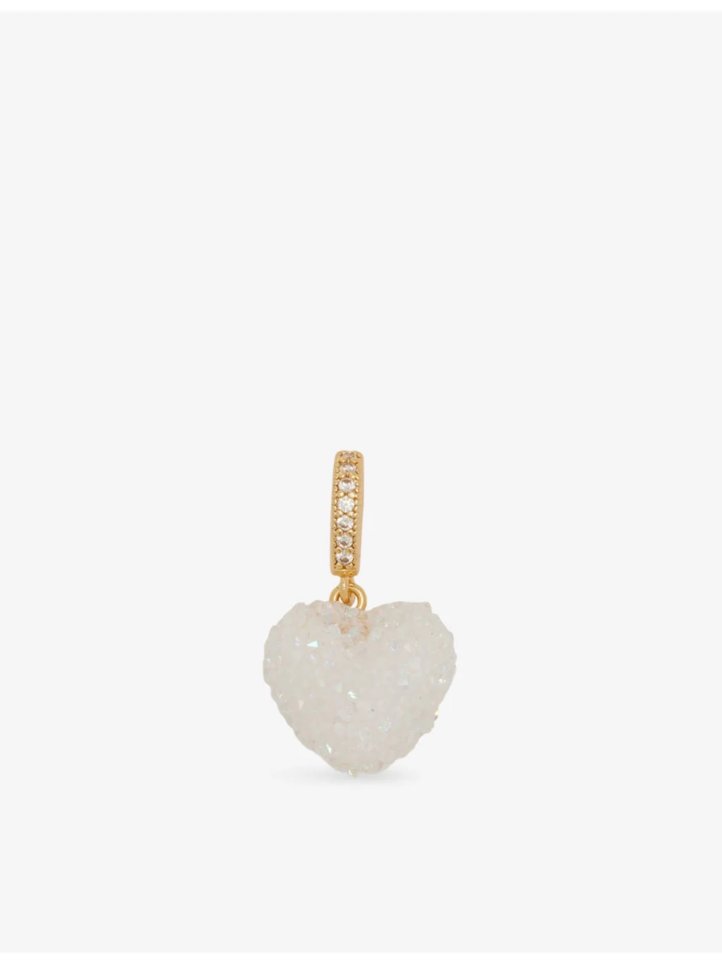 Jelly Heart Connector 18ct Yellow-Gold Plated Brass And Enamel Pendant - 1