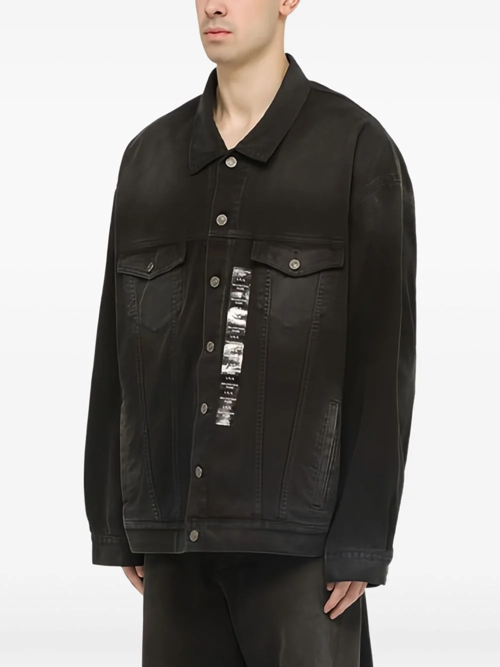 pocketed denim jacket - 1