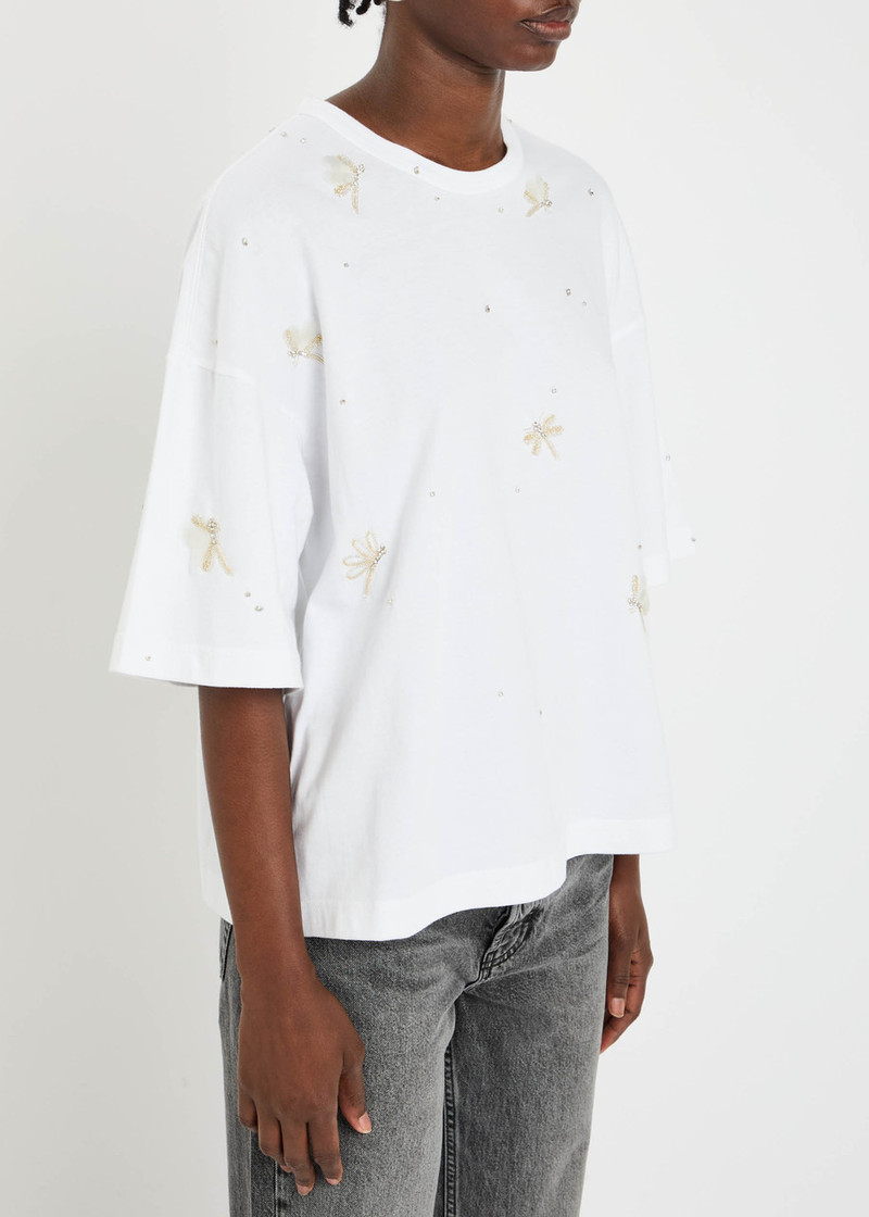 forte_forte Forte_forte Embellished Cotton T-shirt outlook