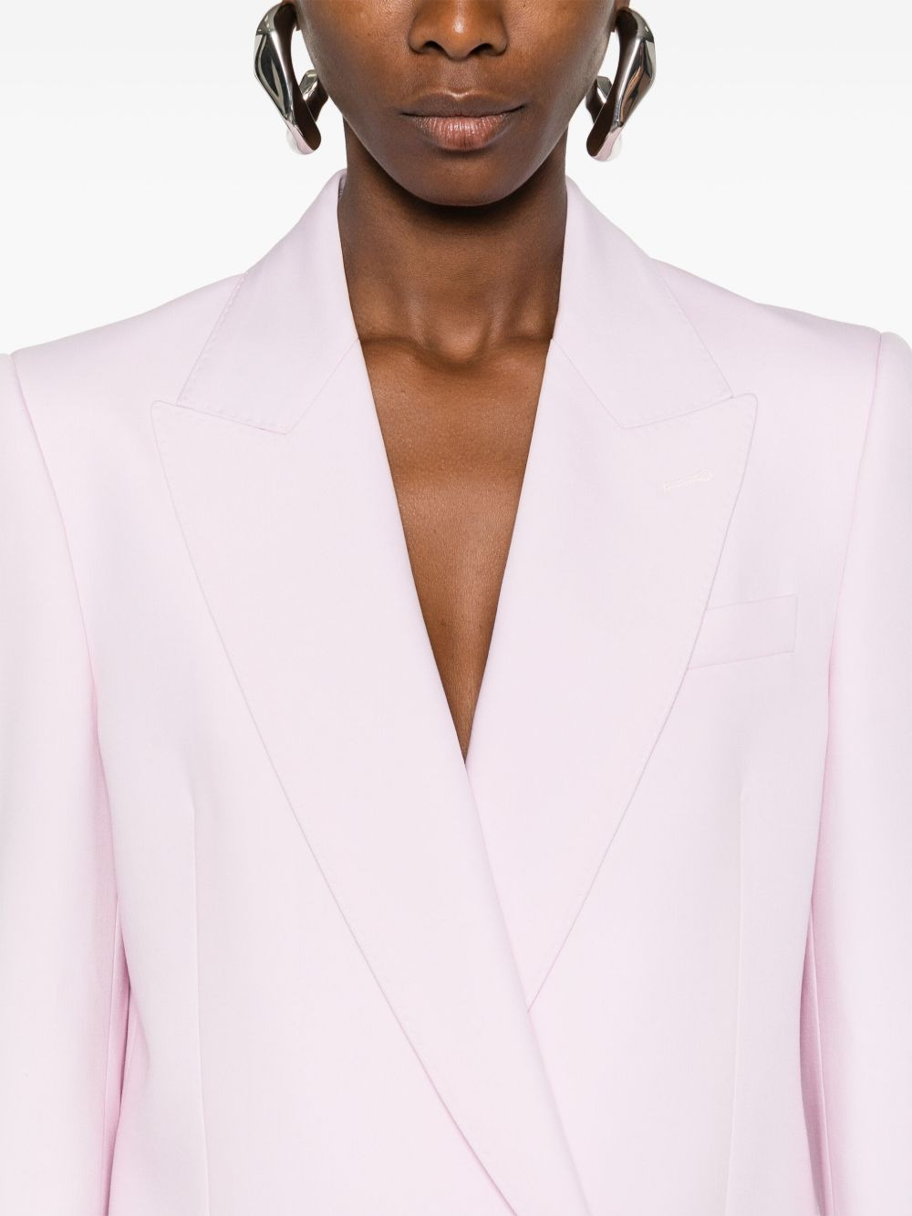 double-breasted wool blazer - 5